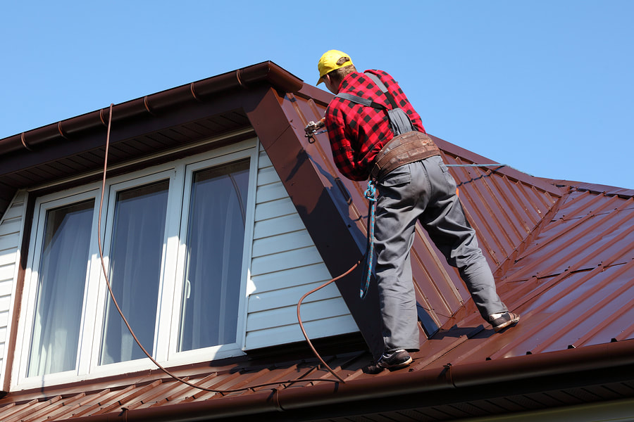 house roof being repaired 